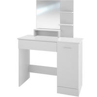 SCHMINKTISCH Zoe,90 x 40 x 137,5 cm,weiß - Weiß, Holzwerkstoff (40/138.5/90cm) - tectake