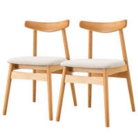 POLSTERSTUHL - 2er-Set - Eichefarben, Holz (46/78/54cm) - home24