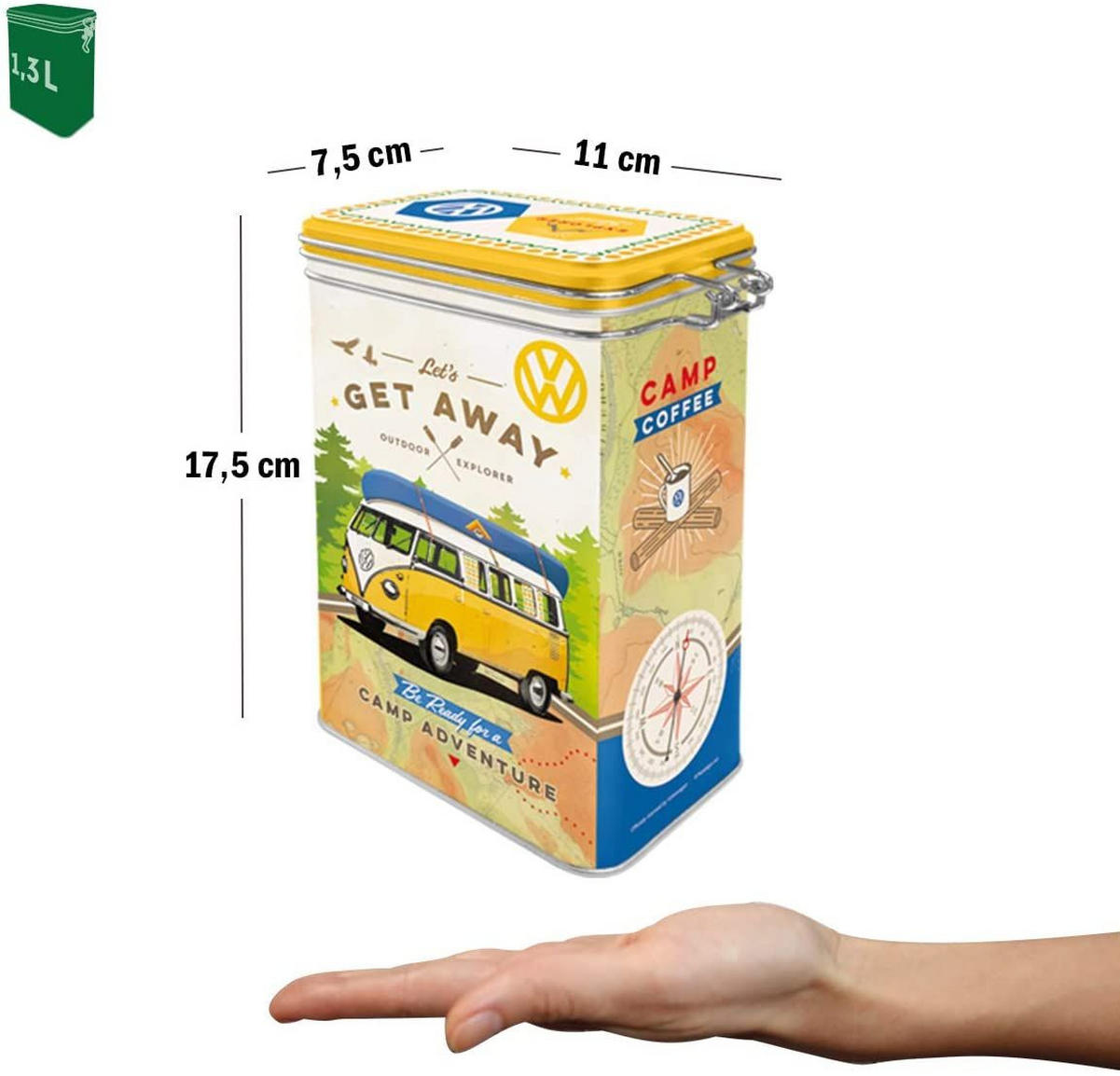 AROMADOSE Volkswagen VW Bulli Get Away! - Multicolor, Metall (11/17.5/7.5cm) - Nostalgic-Art