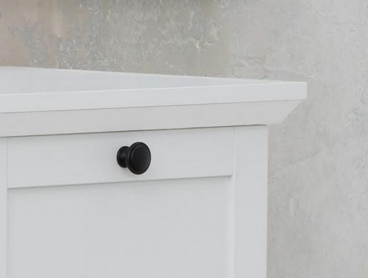 SIDEBOARD weiß, 195 x 88 cm Kommode im Landhausstil - Silberfarben/Weiß, Holzwerkstoff/Metall (195/88/41cm) - Top.Furn