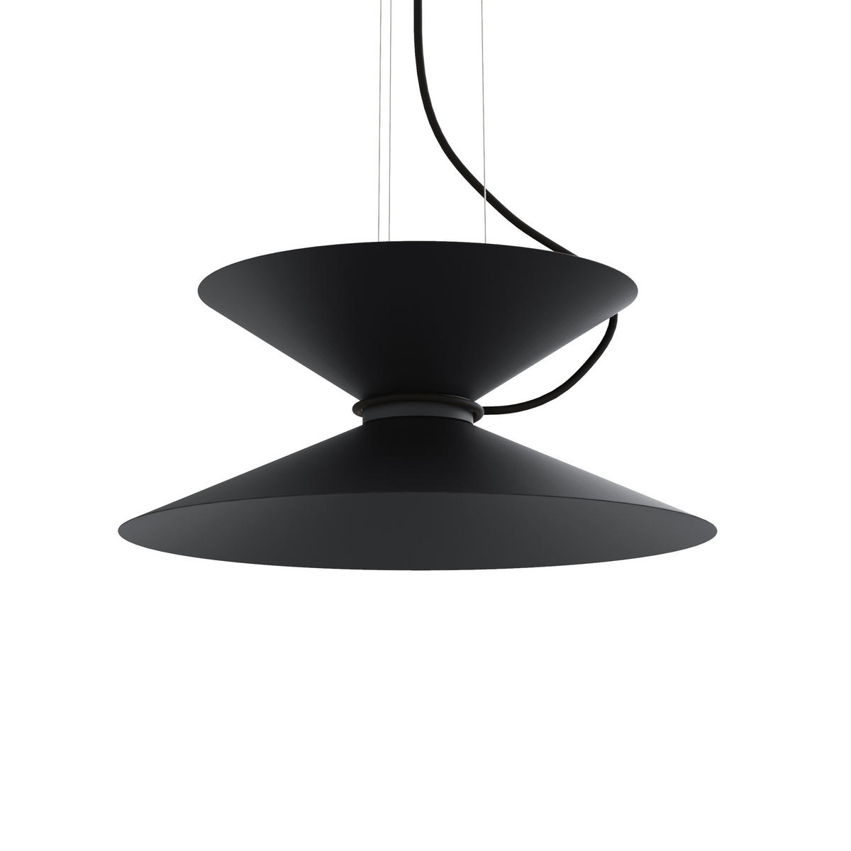 HÄNGELEUCHTE - Schwarz, Metall (40/40/20cm) - Lumicom