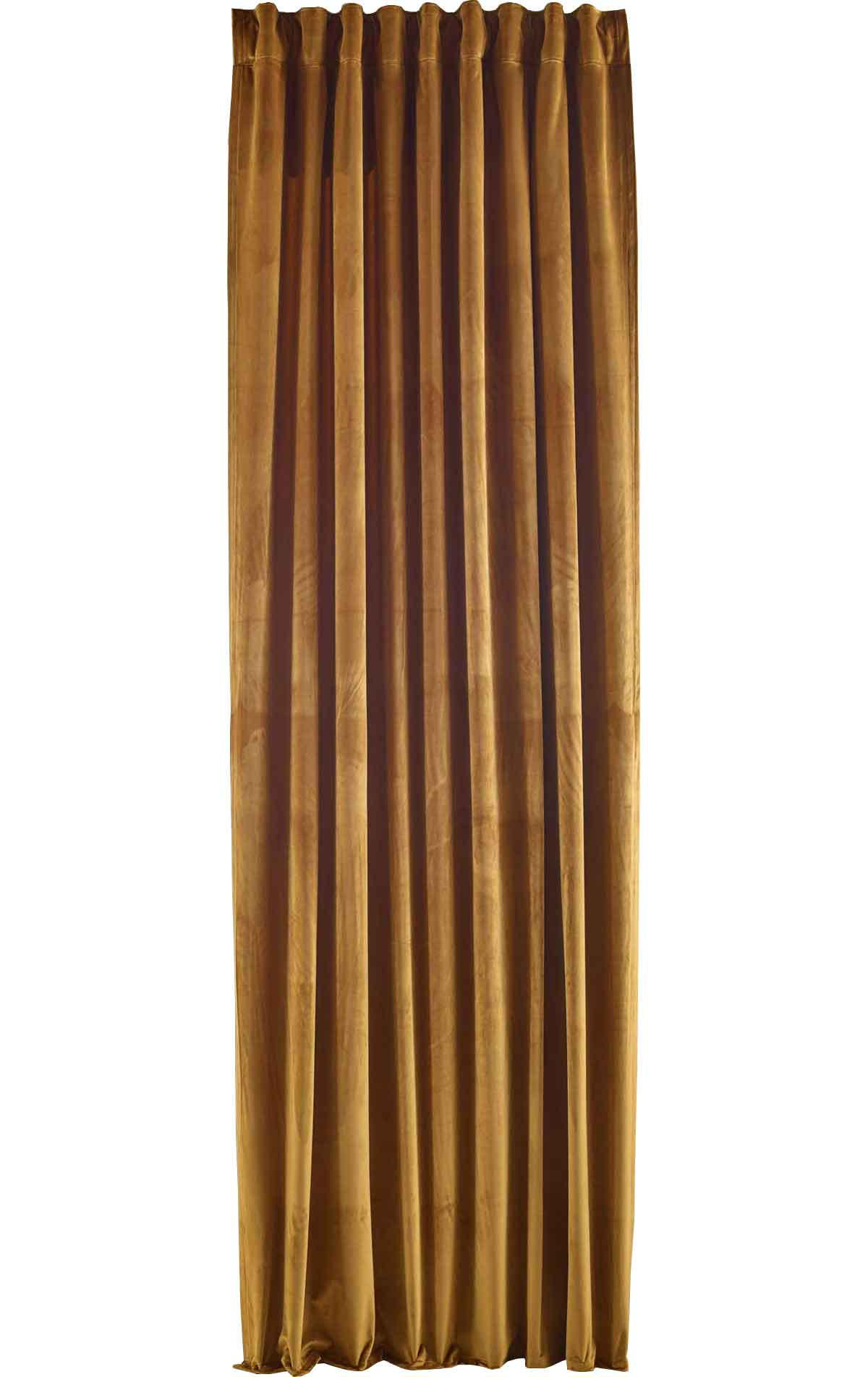VORHANG MILANO HxB 280x135 cm Senf - Hellbraun, Textil (135/280cm) - Gardinenbox