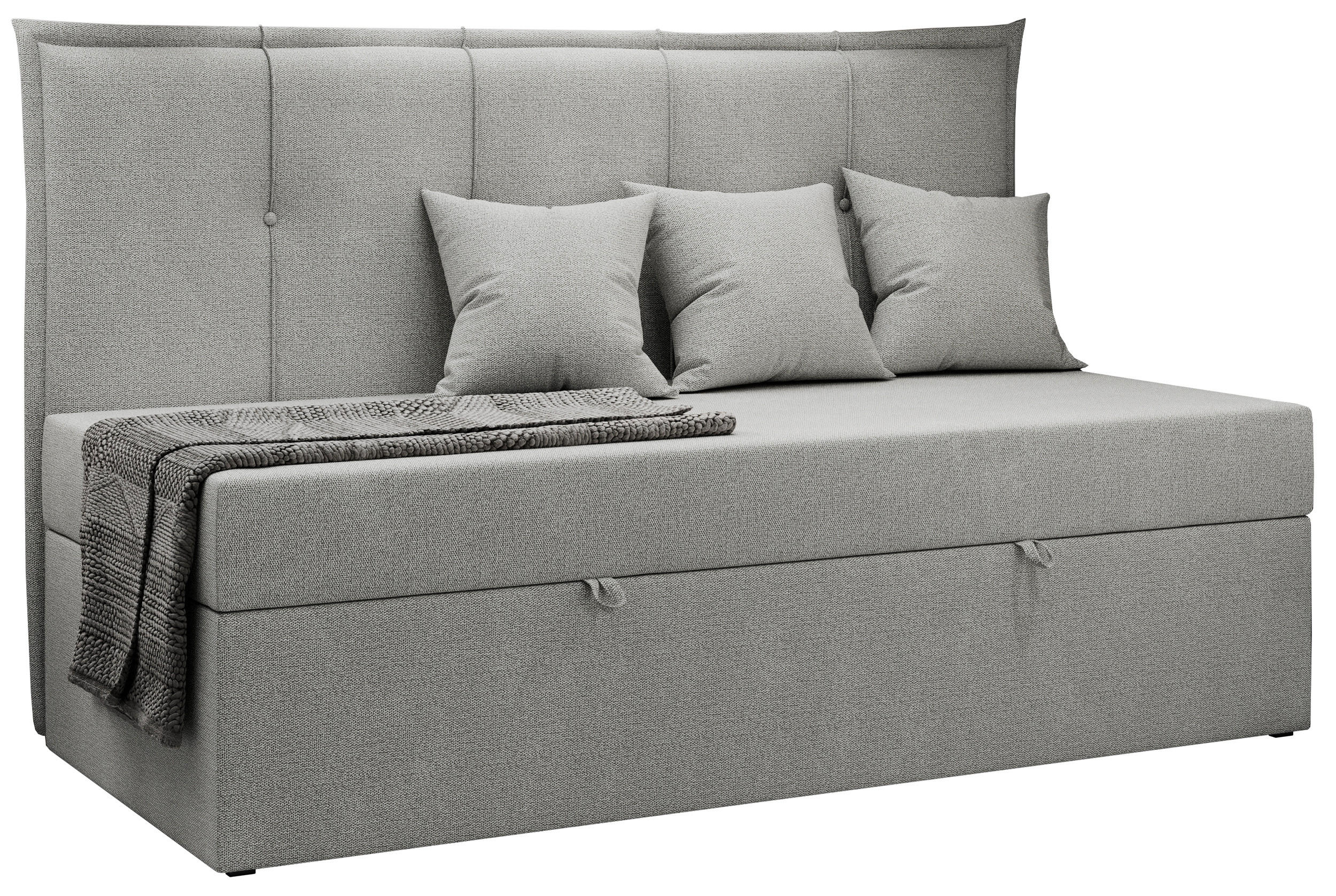 MKS Boxbett Hellgrau 90x200 cm