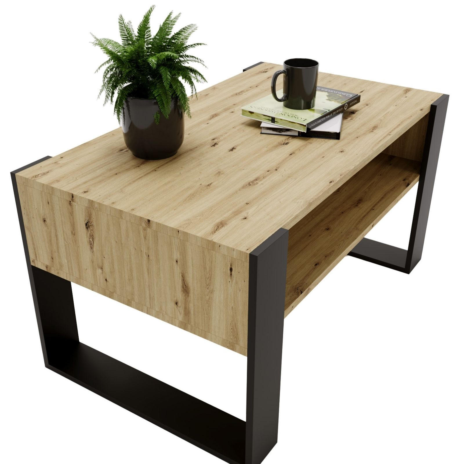 COUCHTISCH Karo92 92/45/53,6 - Eiche Artisan, Holzwerkstoff (54/92/45cm) - RAUMHIRSCH FURNITURE