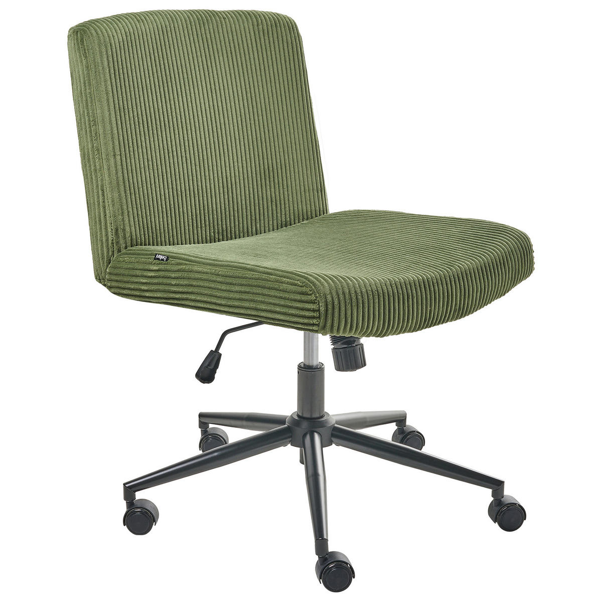 SCHREIBTISCHSTUHL Cord Grün Geddes - Grün, Textil (59/85/71cm) - Beliani