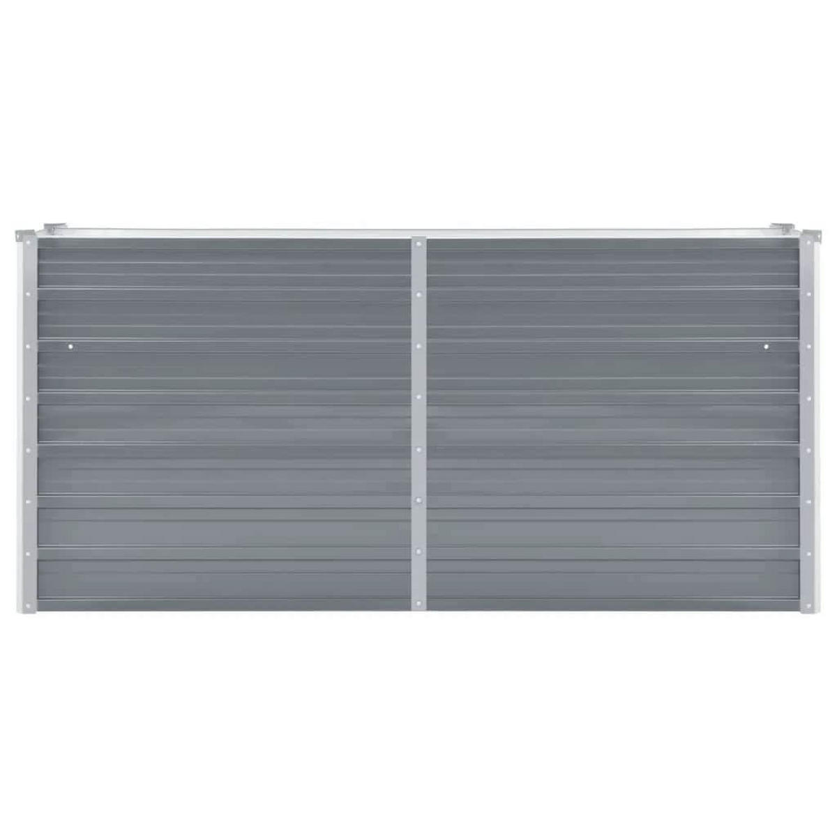 GARTEN-HOCHBEET Verzinkter Stahl 160x40x77 cm Grau - Grau, Metall (160/77/40cm)