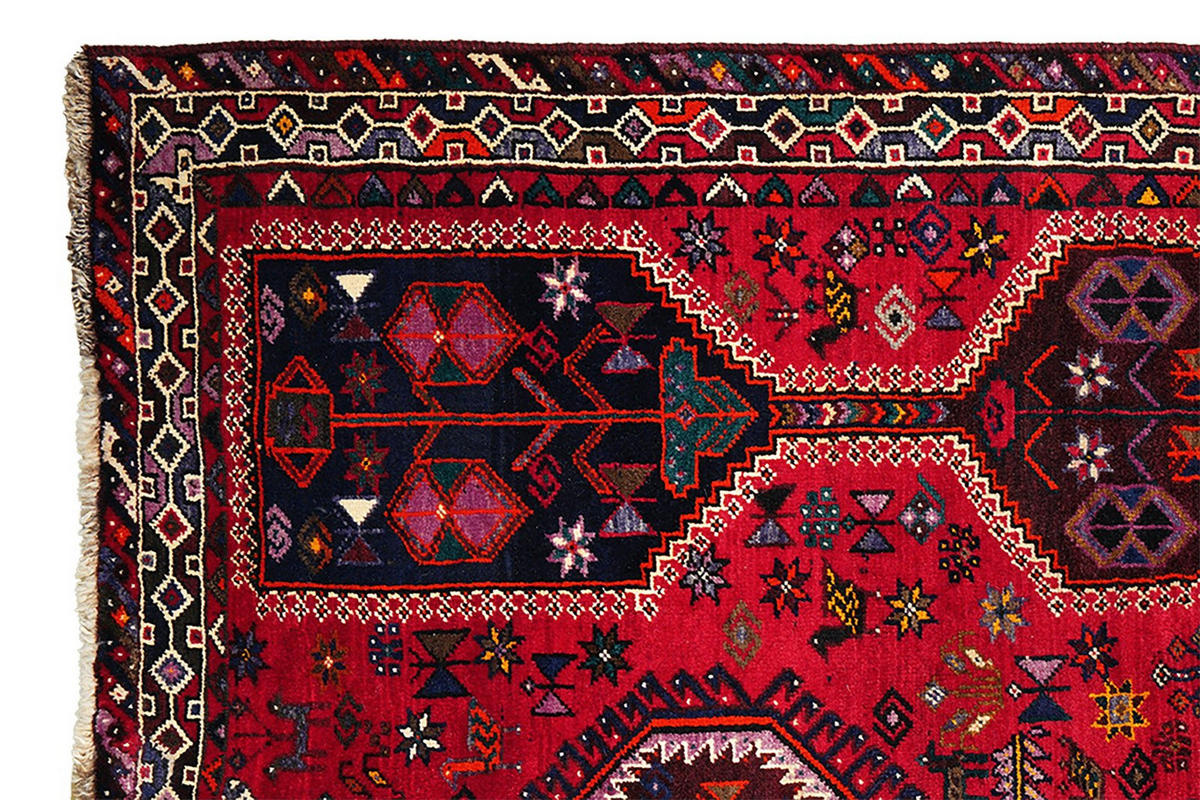 ORIENTTEPPICH handgeknüpft Gashgai Rot 286/201 cm Schurwolle - Rot, Textil (201/286cm) - Looma