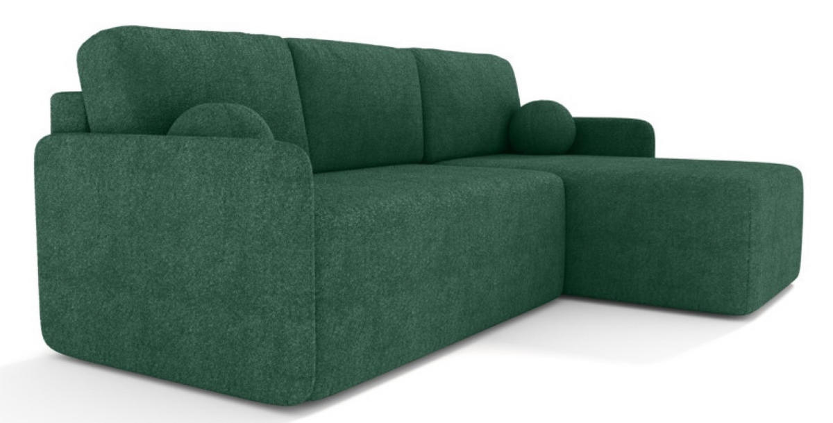 ECKSOFA Grün BLUMEN Boucle Rechts - Grün, Textil (212/142cm) - Sepro Meble