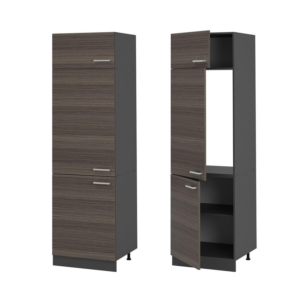 Anthrazit/Grau, Holzwerkstoff (60/206.8/57.2cm) - Vicco