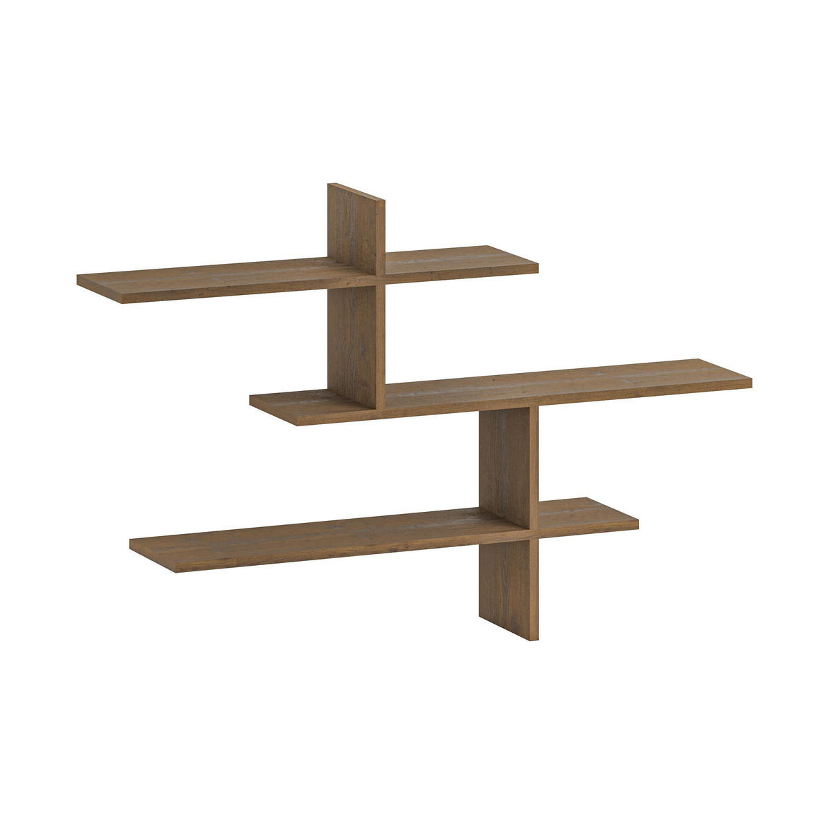 WANDBOARD Leo Dunkle Eiche 123/22/80,5 cm - Walnussfarben, Holzwerkstoff (123/80.8/22cm) - Decortie