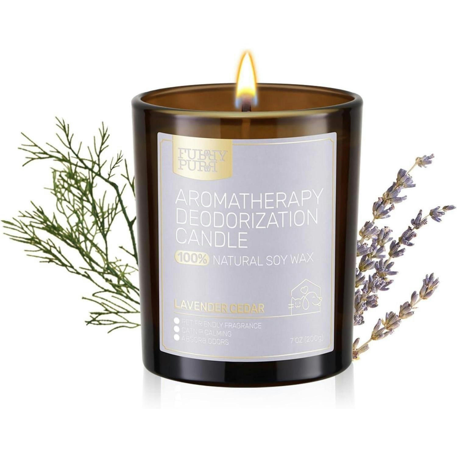DUFTKERZE im Glas Lavendel Zeder 200g - Braun, Paraffin (9.7cm)