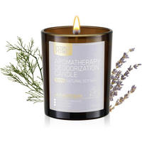 DUFTKERZE im Glas Lavendel Zeder 200g - Braun, Paraffin (9.7cm)
