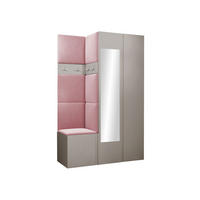GARDEROBEN-SET Orion XXVI - Kaschmir/Rosa, Holzwerkstoff/Kunststoff (116/186/46cm) - MIRJAN24