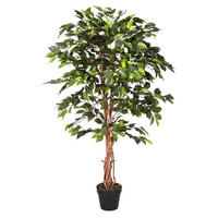 KUNSTBAUM Ficus benjamini, 120 cm - Grün, Kunststoff (120cm) - Homescapes