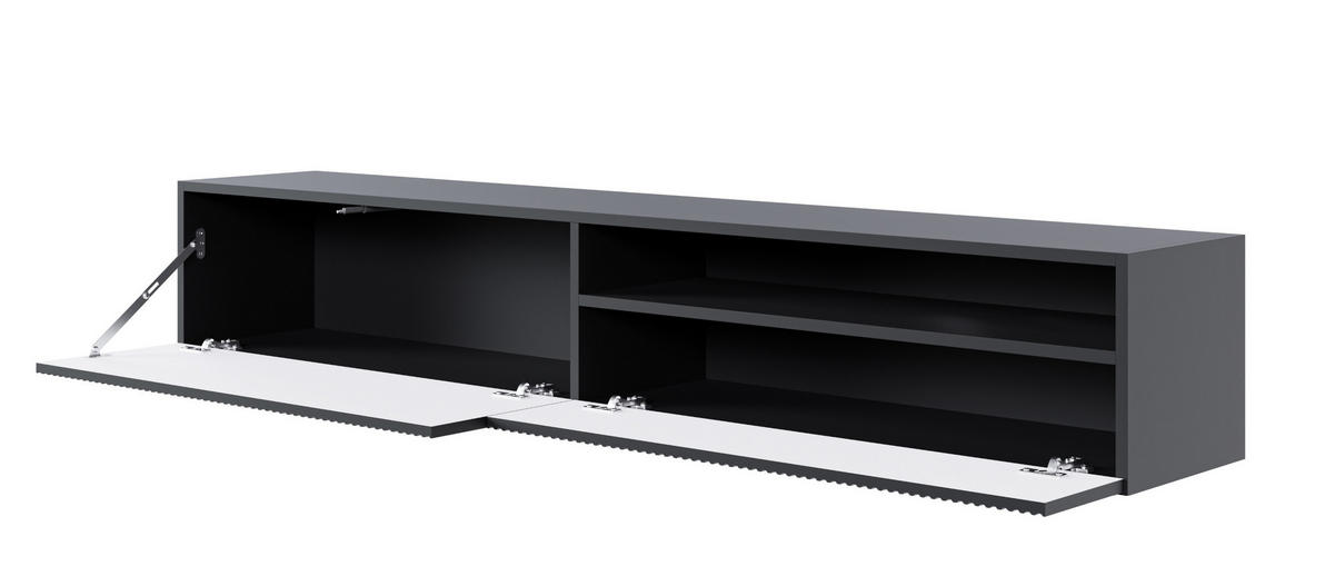 TV-HÄNGEBOARD Veldio Schwarz mit offenem Fach 175 cm - Schwarz, Holzwerkstoff (175/28.5/31.6cm) - Selsey