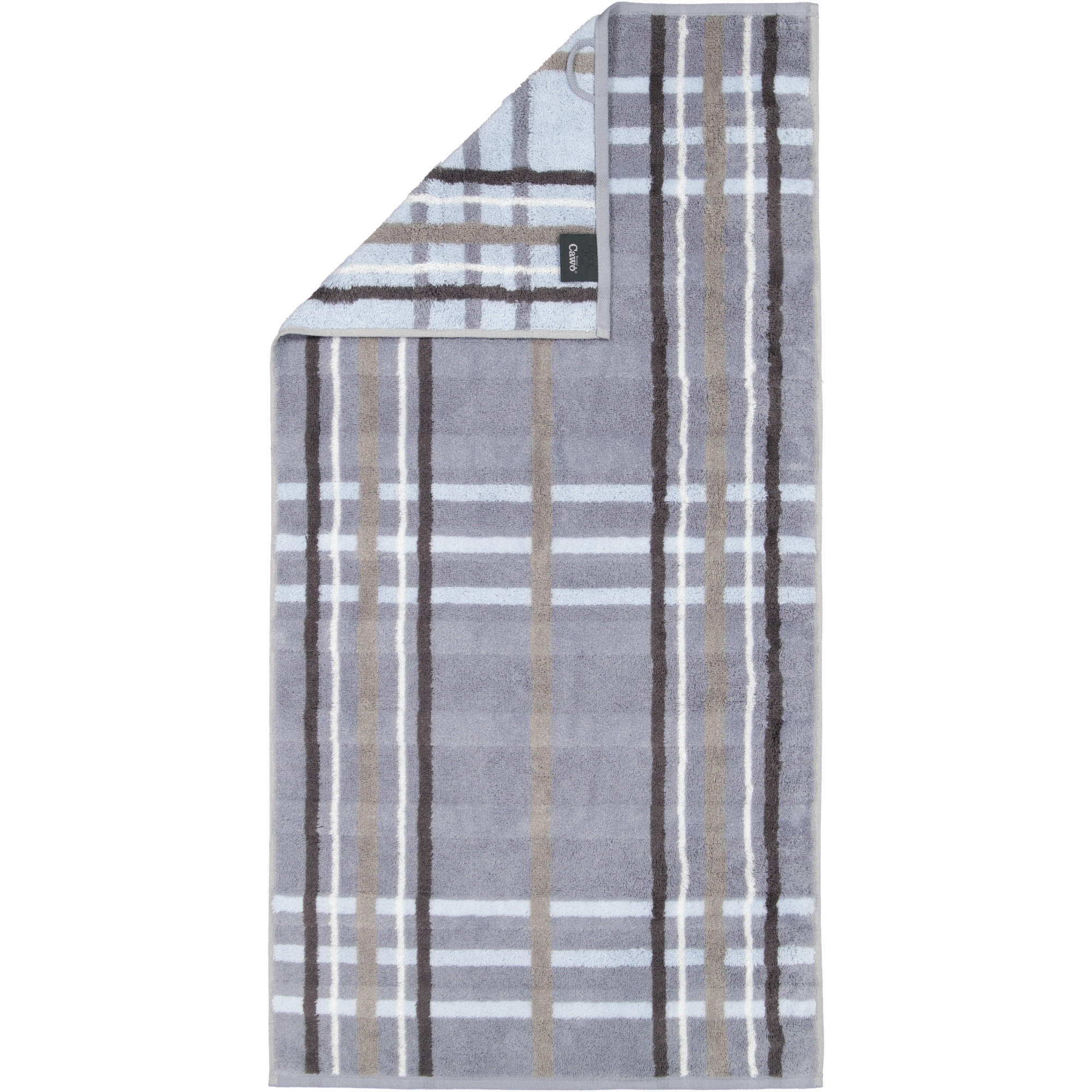 HANDTUCH NOBLESSE CHECK 1089 NORDIC BLUE - 11 - Blau, Textil (50/100cm) - Cawoe