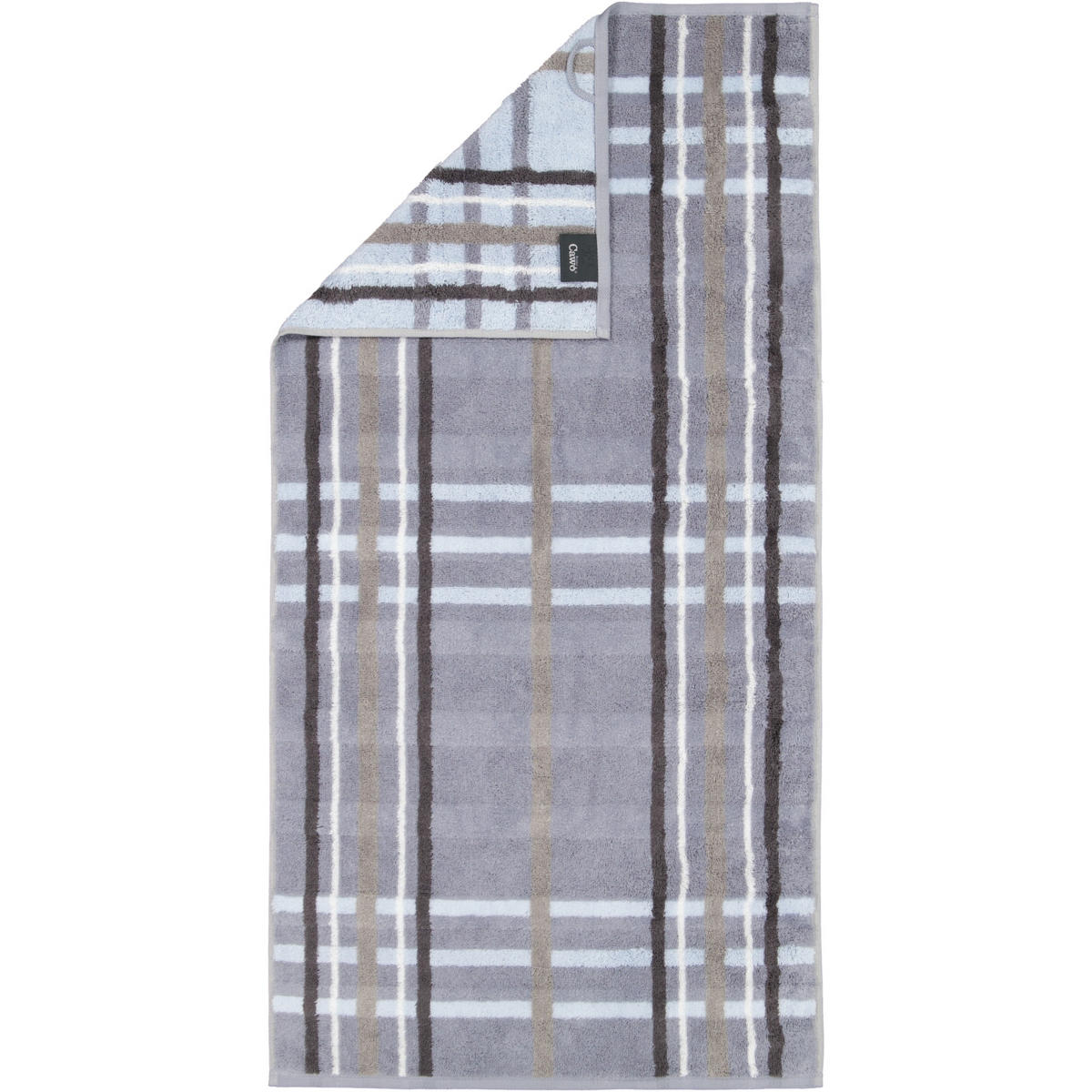 HANDTUCH NOBLESSE CHECK 1089 NORDIC BLUE - 11 - Blau, Textil (50/100cm) - Cawoe