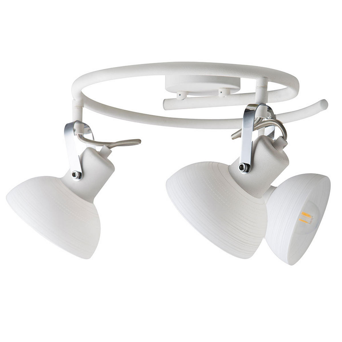 LED DECKENLEUCHTE Amory Weiß Metall - Weiß, Glas (35/45/25cm)