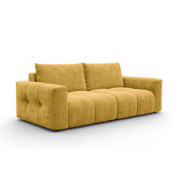 SOFA VERONA 3-Sitzer, Gelb - Gelb/Schwarz, Holz/Textil (224/83/110cm) - Courtois Laville
