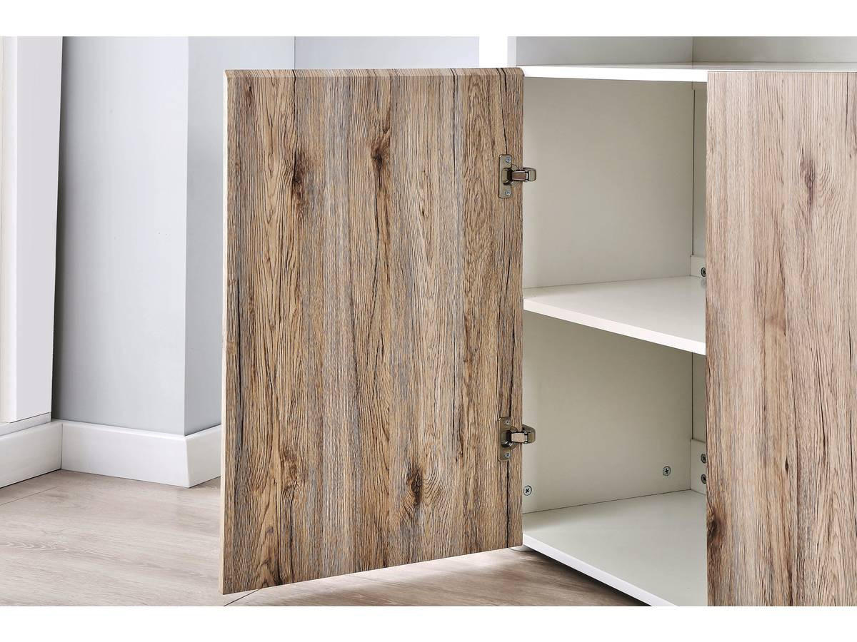 BUFFETSCHRANK bogota Eiche / weiß lackiert - Hellbraun, Holzwerkstoff (4/70/44cm) - Habitat Garten