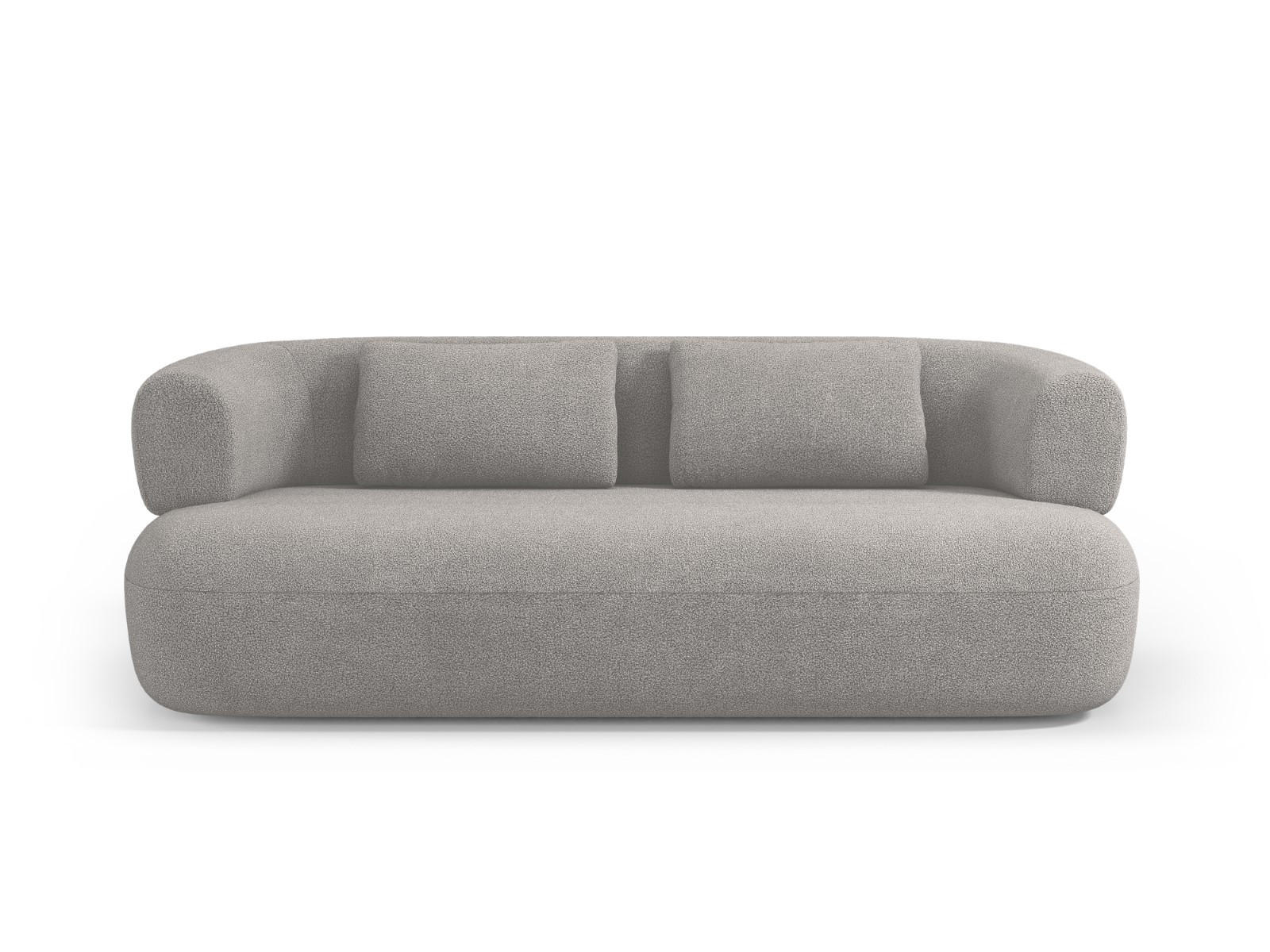 SOFA Jenny aus Boucle hellgrau 3 Sitzplätze - Hellgrau, Textil (90/73/178cm) - Micadoni