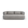 SOFA Jenny aus Boucle hellgrau 3 Sitzplätze - Hellgrau, Textil (90/73/178cm) - Micadoni