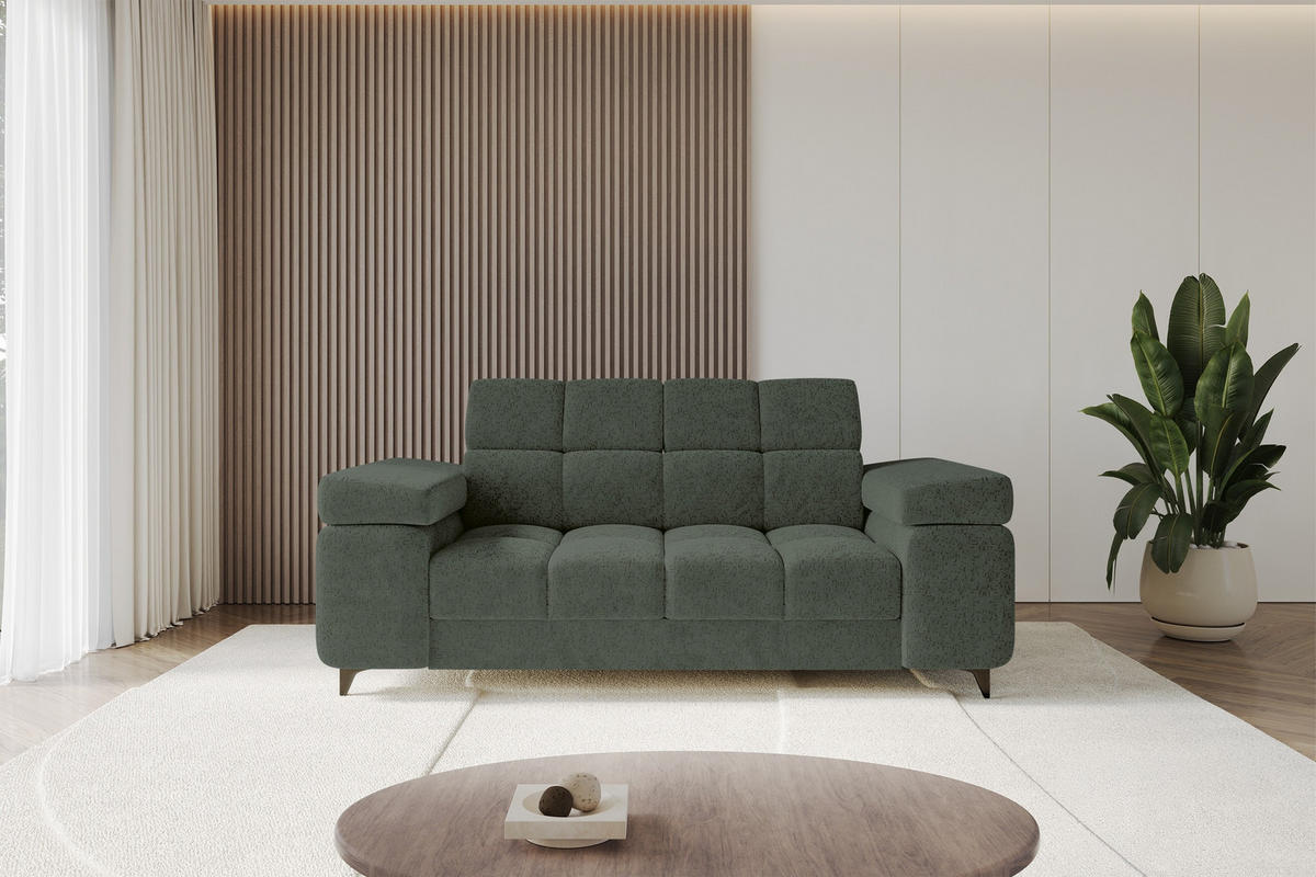 SOFA 2-Sitzer LORD-S1 194x97x90 cm Grün Chenille - Grün, Holzwerkstoff/Textil (194/90/97cm) - ALTDECOR