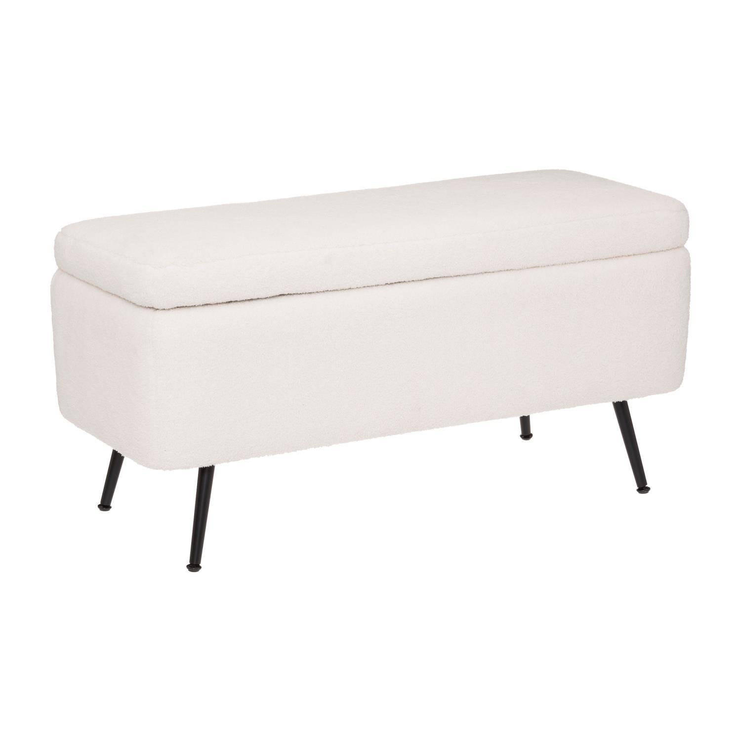 SITZBANK 100/40/48,5 cm - Weiß, Kunststoff (48.5/40.5/100cm) - Atmosphera Createur d´interieur