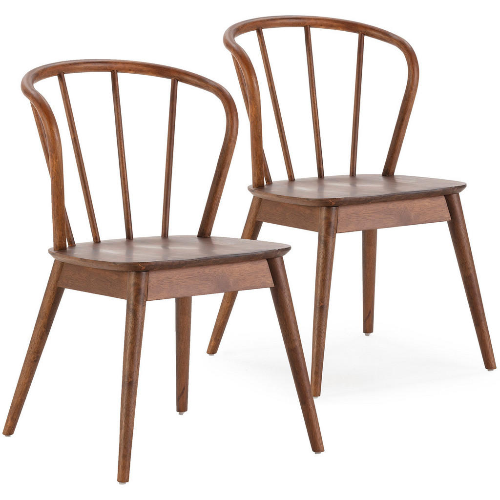 SET de 2 scaune Brisa, culoare nucă, lemn masiv