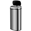 MÜLLEIMER viereckig 70L silber mit Sensor - Silberfarben, Metall (40/73/29cm) - Juskys