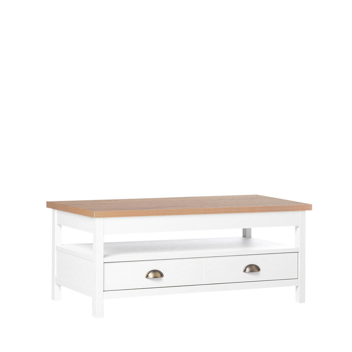 COUCHTISCH HOCHKLAPPBARER Marais Weiß 100 cm x 45-57 cm - Weiß, Holzwerkstoff (55/100/45cm)