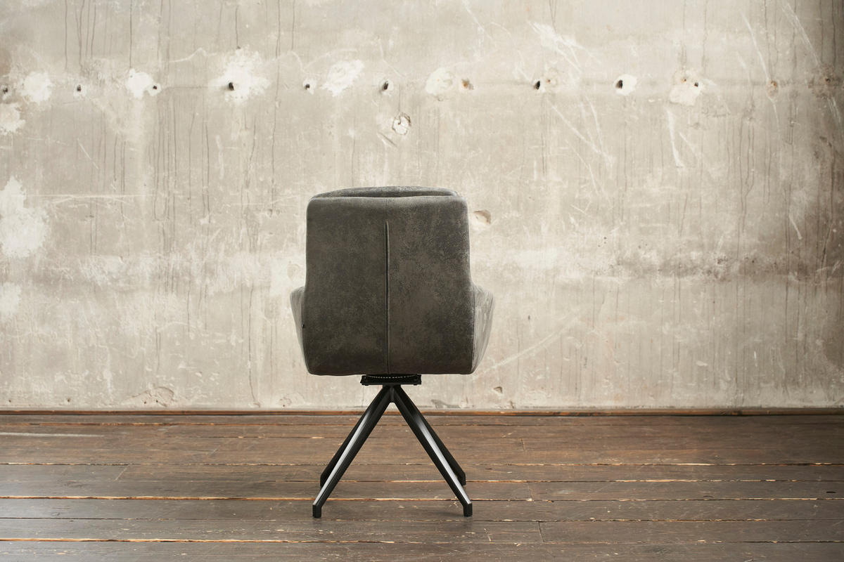 DREHSTUHL VINCE Grau Microfaser - Grau, Textil (58/90/52cm) - KAWOLA