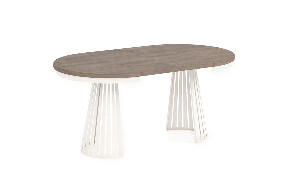 ESSTISCH Cone Bis - Sandfarben/Kaschmir, Holzwerkstoff/Metall (100/100/76cm) - Meblini