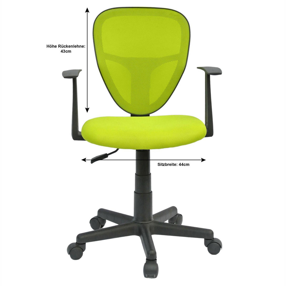 KINDERDREHSTUHL STUDIO - Grün, Textil (53/92/52cm) - CARO-Möbel
