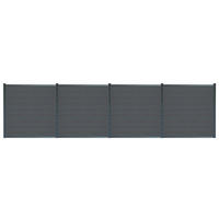 WPC Sichtschutzzaun CALLADO PREMIUM 4 x Element + 5 x Pfosten - Höhe: 115 cm - Anthrazit, Kunststoff (786/115cm) - Home Deluxe