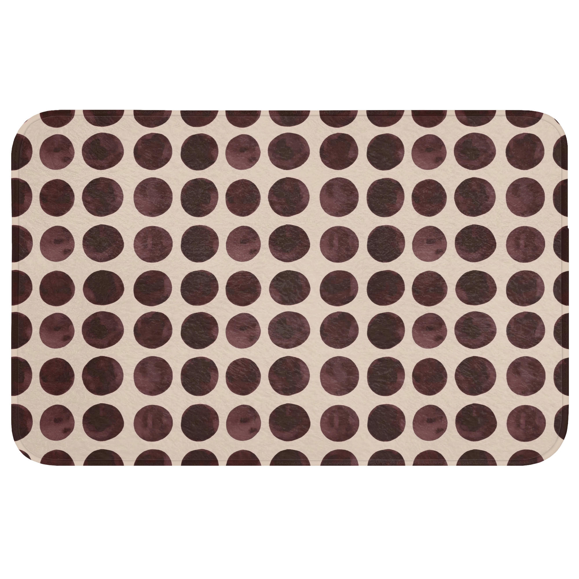 OnlyWow WC PŘEDLOŽKA Puntíky - Vzor - Hnědý 80x50 cm