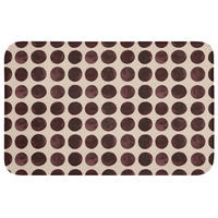 WC PŘEDLOŽKA Puntíky - Vzor - Hnědý 80x50 cm - bordeaux, textil/plast (80/1cm) - OnlyWow