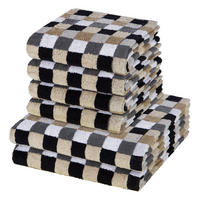 FROTTIERSET Lifestyle 6-teilig - Grau, Textil (50/100cm) - Cawoe