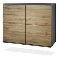 KOMMODE Rova Eiche Wotan - Eiche Wotan, Holzwerkstoff (92.5/73.5/35cm) - Vladon