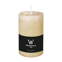 STUMPENKERZE Rustik Marble Style Bisquit 130 x Ø 68 mm, 1 Stück - Beige, Paraffin (7/13cm) - Wiedemann Kerzen