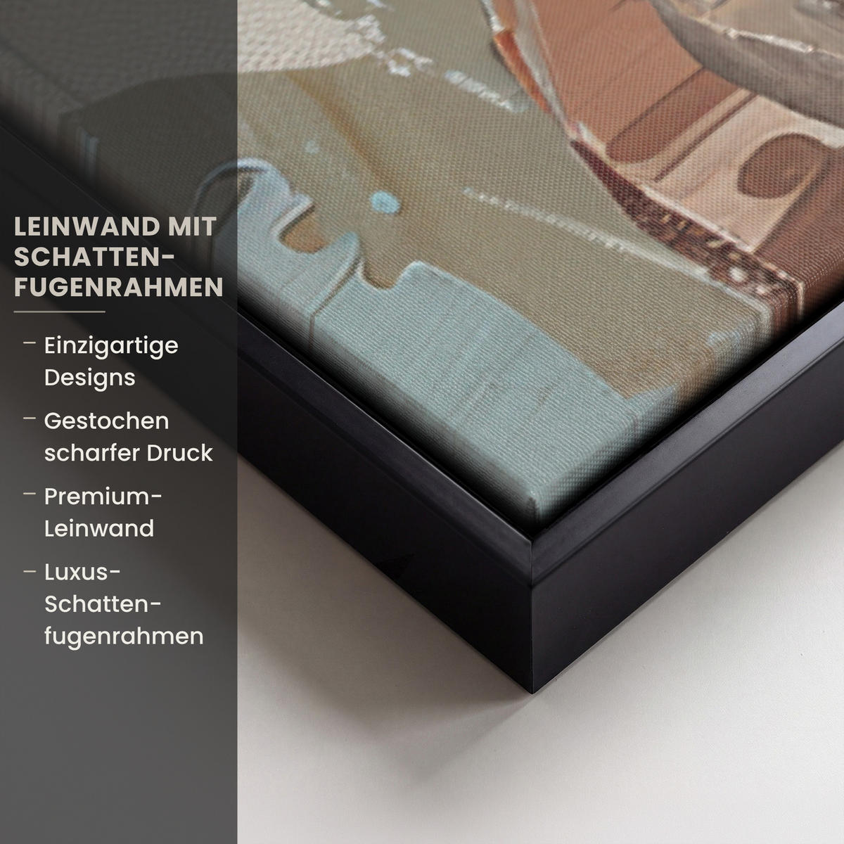 LEINWAND Bilder mit Rahmen - Frau - Lackierung - Porträt - Modern - 90x60 - Altrosa, Textil (90/60cm) - MuchoWow