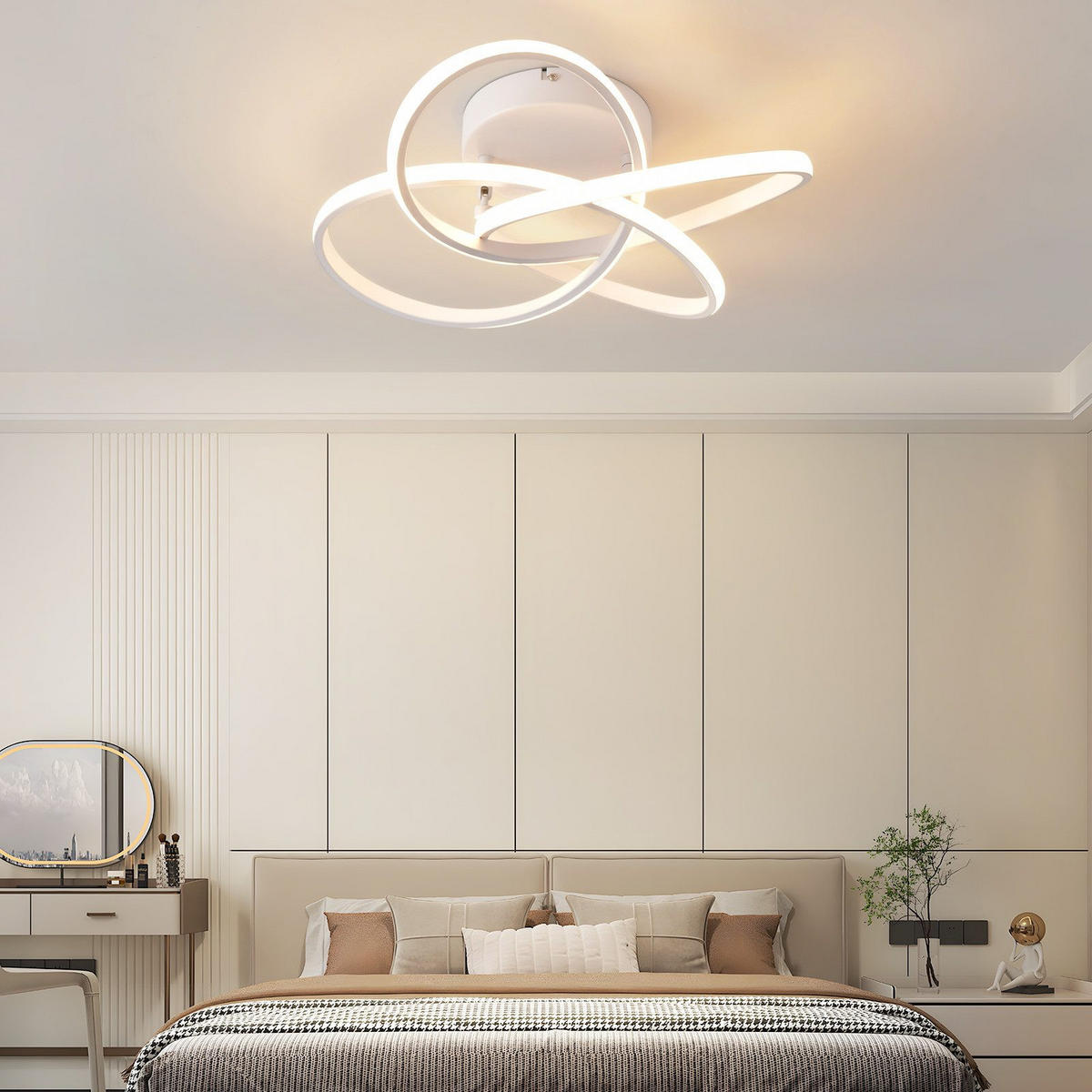 LED DECKENLEUCHTE FORD II 42/45/16 cm - Weiß, Metall (45/42/16cm) - Nettlife