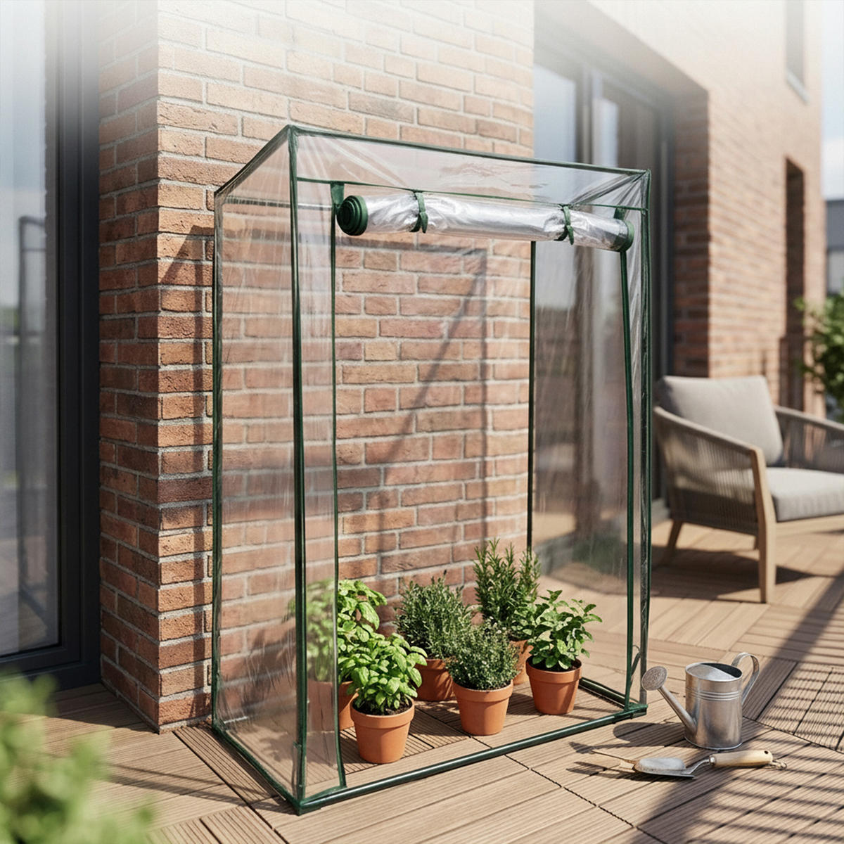 VÄXTHUS Transparent för tomater - Transparent, Plast/Metall (100/150/50cm) - Relaxdays