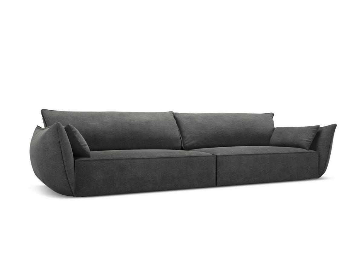 SOFA Kaelle aus Chenille-Stoff dunkelgrau 4 Sitzplätze - Dunkelgrau, Textil (110/85/248cm) - Micadoni