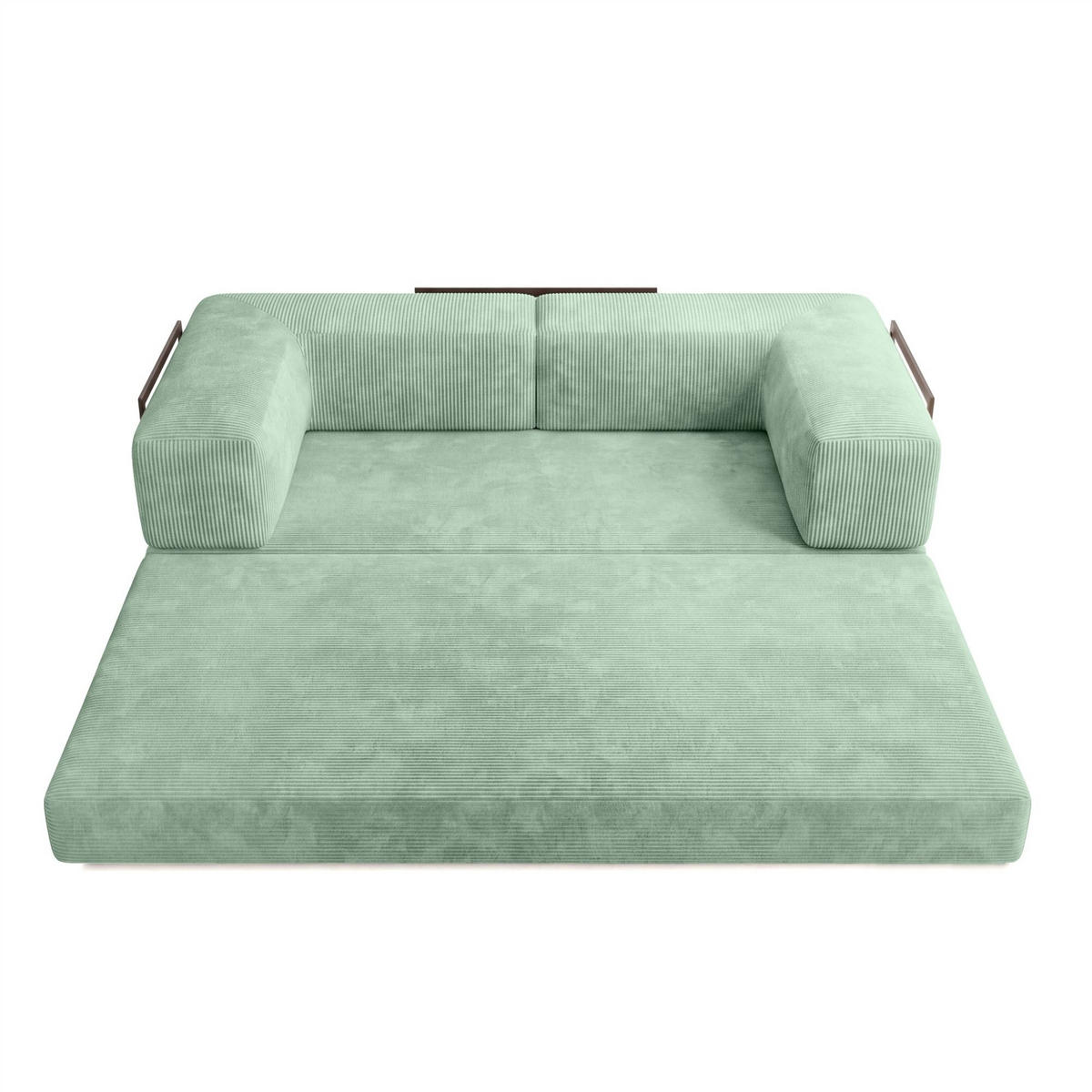 SCHLAFSOFA Danny - Hellgrün, Holzwerkstoff/Textil (200/70/100cm) - Fun Möbel