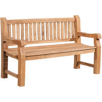 GARTENBANK Teakbank Degad Holz Teak Holzbank 150cm - Teakfarben, Holz (150/93/61cm) - DELUKE