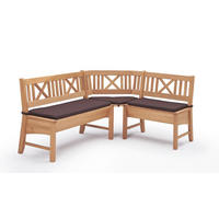 ECKBANK Deborah 204 x 177 x 87 Massivholz Buche lackiert/Dunkelbraun - Buchefarben/Braun, Holz (204/177cm) - 58aufmkessel