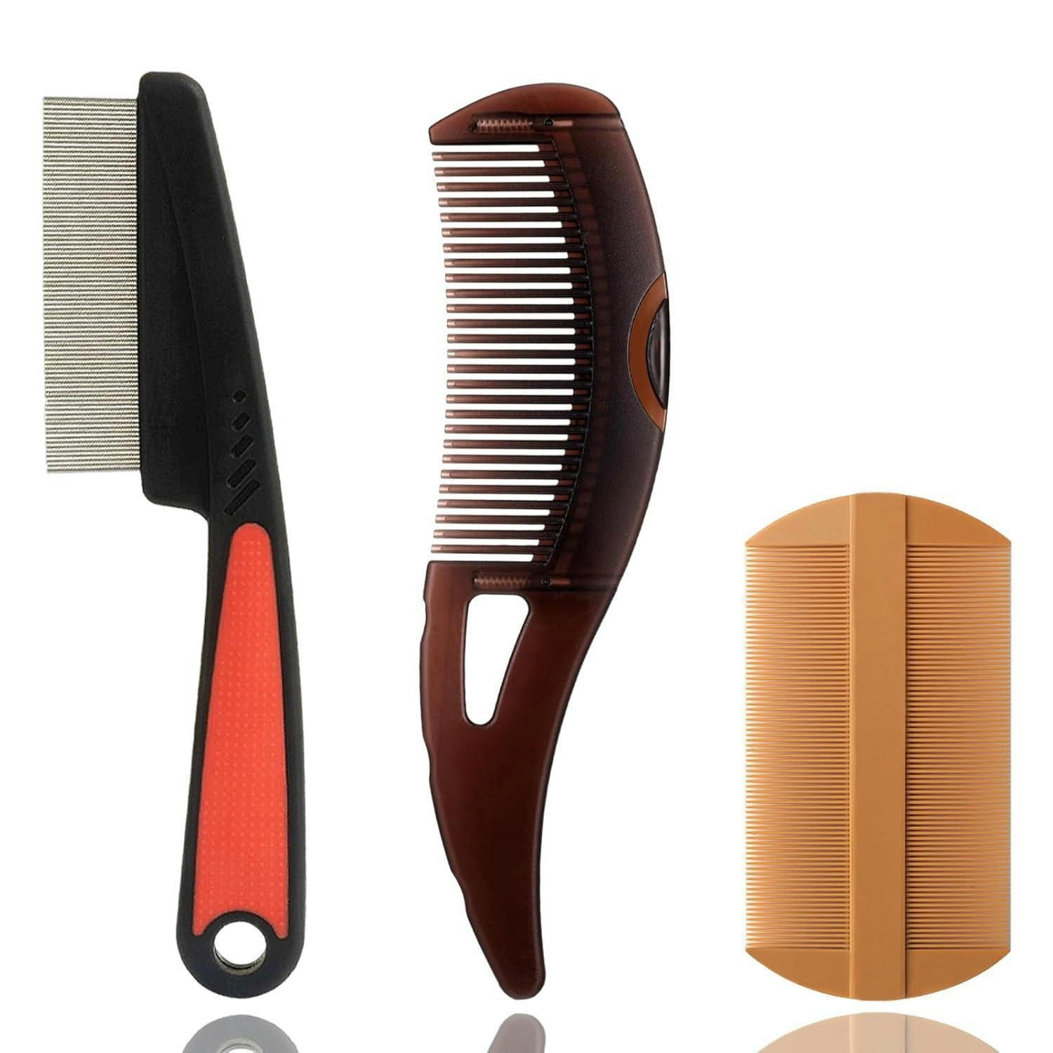 KÄMME 3-teiliges Set Edelstahl mit Silikongriff - Multicolor, Metall (12.6/1.5/21cm)