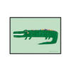 POSTER mit Rahmen Wild Apple - Crocodile - Schwarz/Grün, Holz/Papier (30/40cm) - Poster&Frame