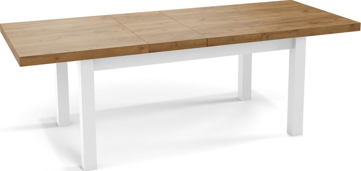 ESSTISCH Avena rechteckig ausziehbar, Wotan Eiche 200/100/78 - Eiche Wotan/Weiß, Holz/Holzwerkstoff (200/100/78cm) - WFL GROUP